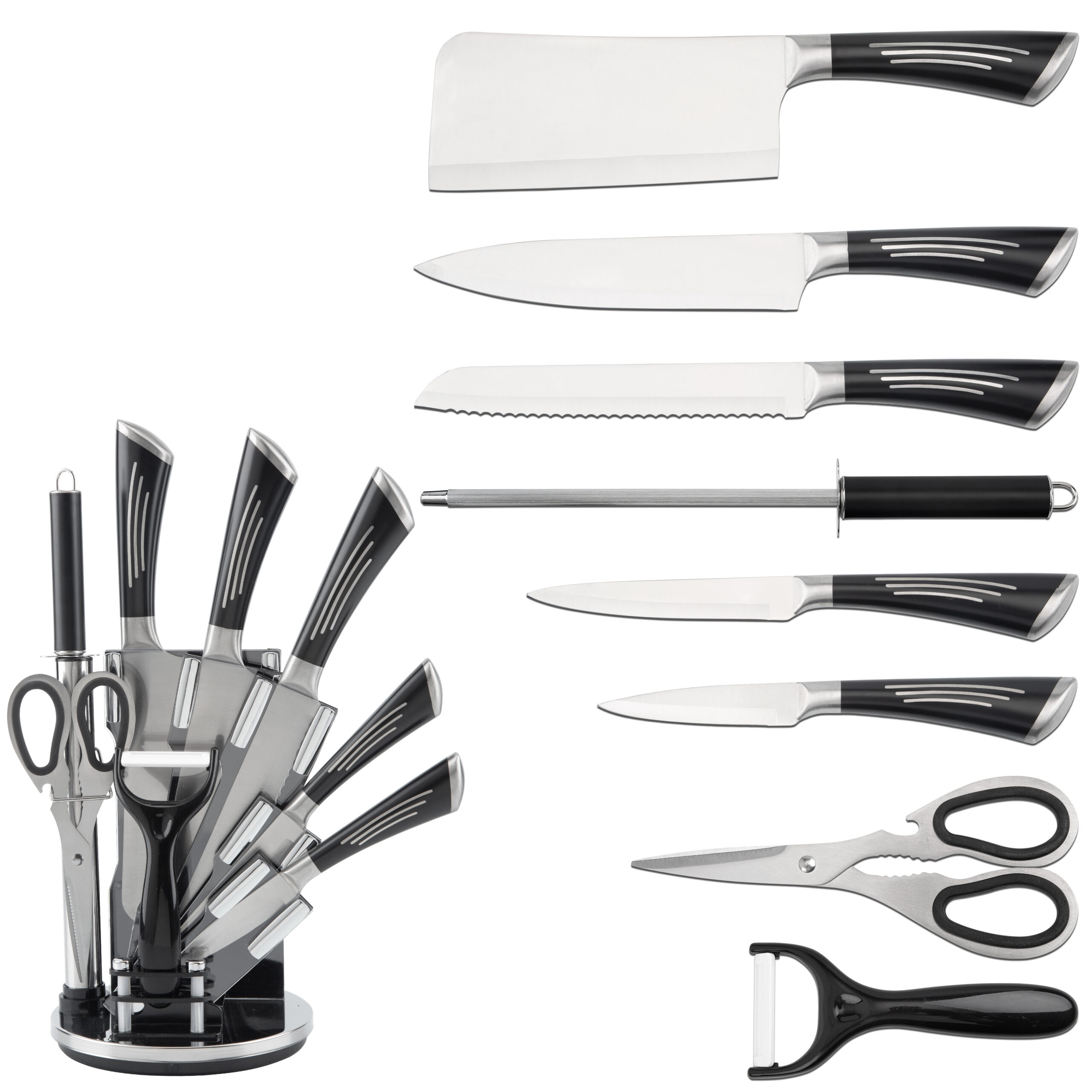 8pc Rose Gold Non-Stick Acrylic Knife Set
