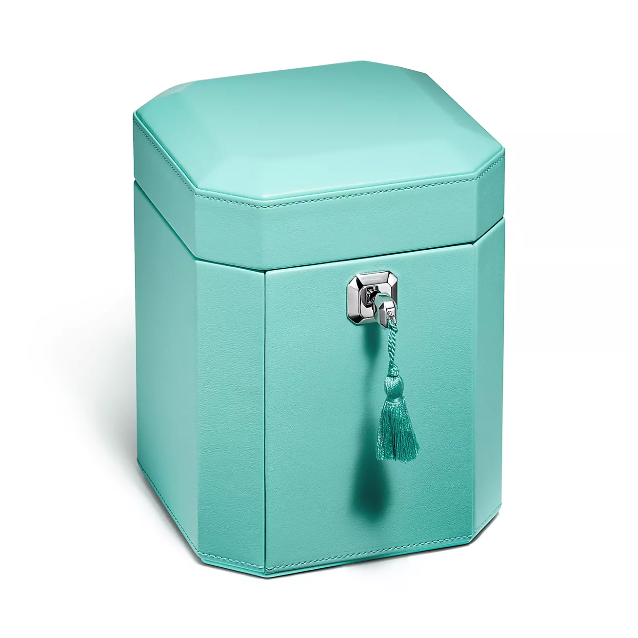 Blue PU Leather Jewelry Box