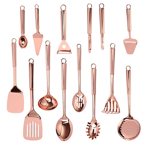 Rose Gold Stainless Steel Utensil Set