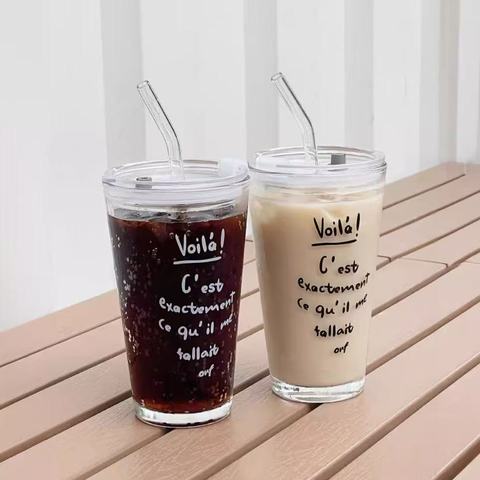 M-400ML-Stripe-Glass-Cup-Straw-Coffee.jpg_480x480.jpg 400ML Stripe Glass Coffee Mug