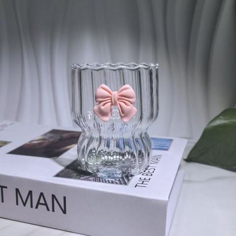 M-Cute-Pink-Bow-Glass-Water-Cup.jpg_480x480.jpg Pink Bow Glass Water Cup Cartoon Bow Glass