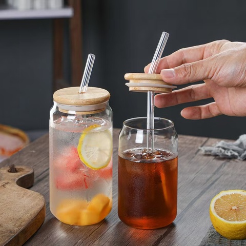 M-Hot-500ml-Glass-Cup-With-Bamboo.jpg_480x480.jpg 500ml Glass Cup With Bamboo Lid Glass Straw