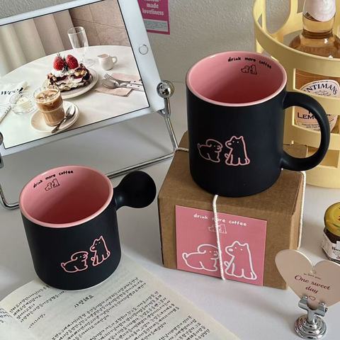 M-Pink-Black-Puppy-Frosted-Ceramic-Mug.jpg_480x480.jpg Pink Black Puppy Frosted Ceramic Mug