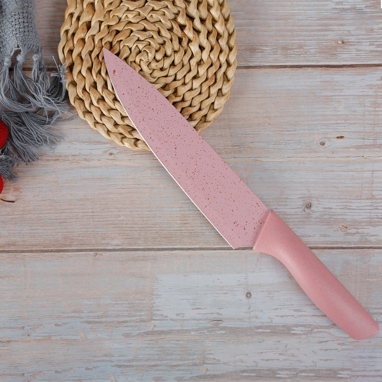 Wheat Straw Kitchen Knife Non Stick Coating Kitchen Knife Set