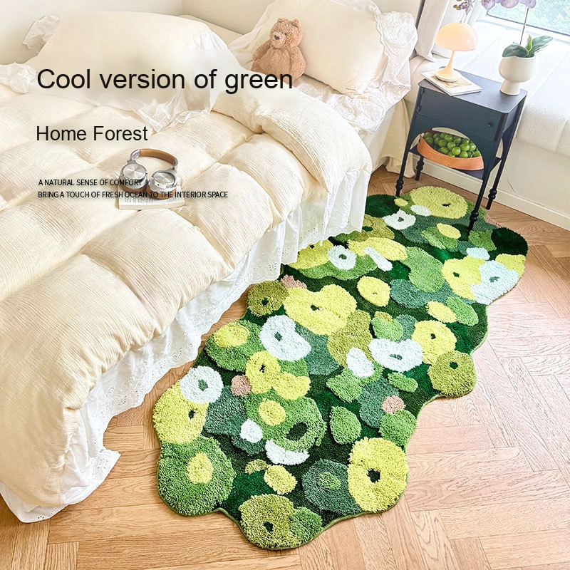 Forest Moss Tufted Bay Window Rug
