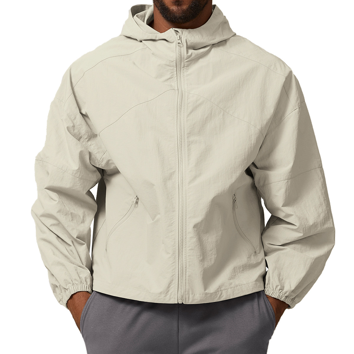 Windproof Zip Hood Jacket
