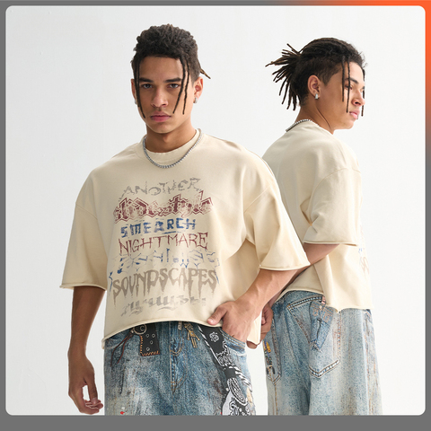 Men Terry Wide-Neck Tee