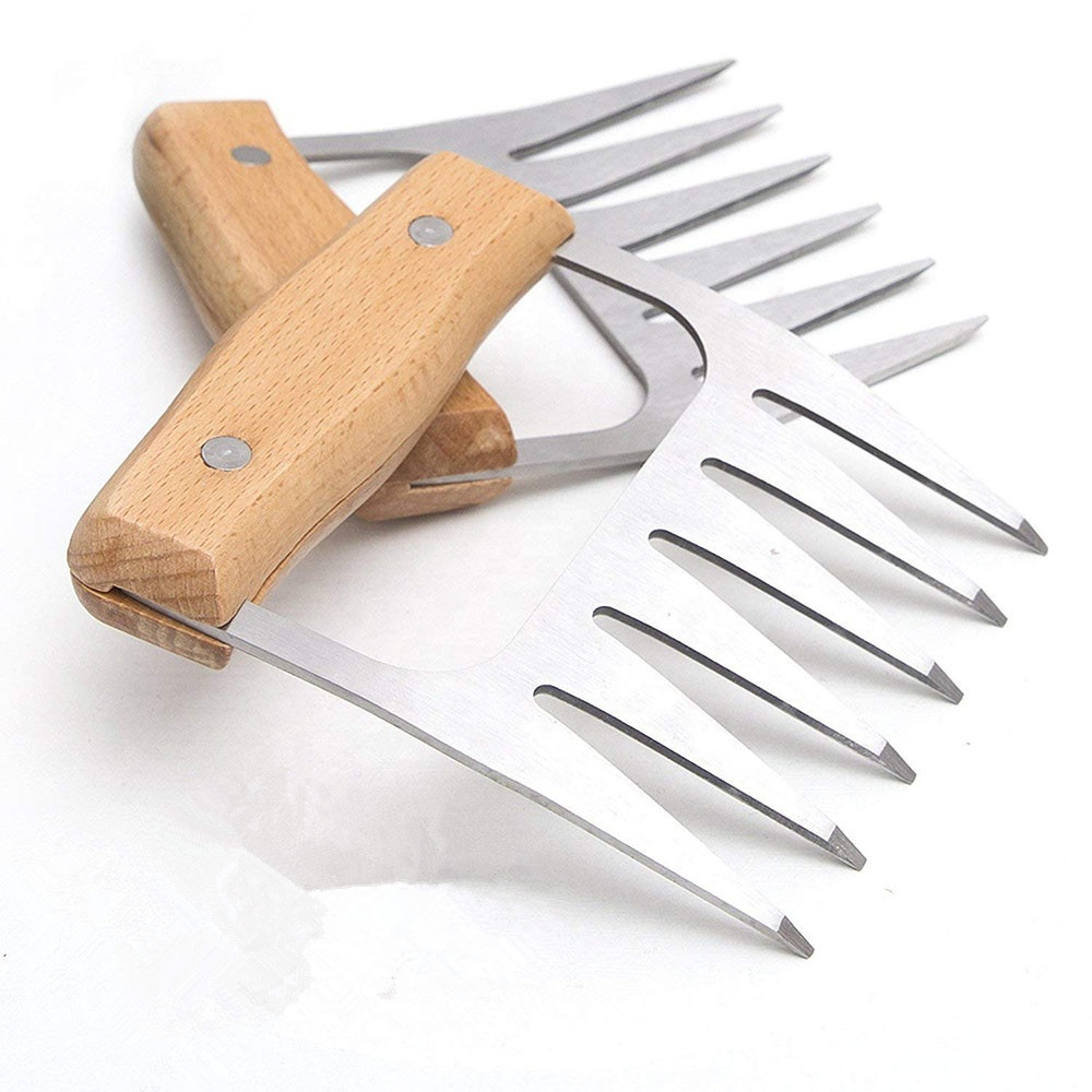 Metal Meat Shredding Forks with Handle
