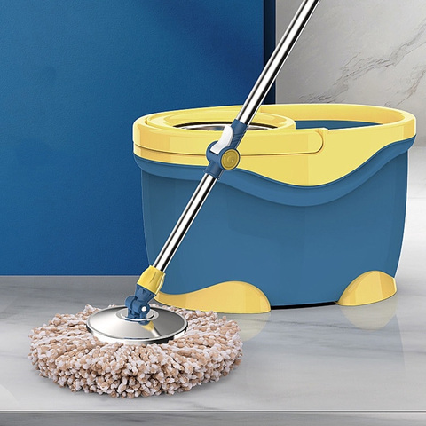 Steel Spin Mop & Bucket w Wheels