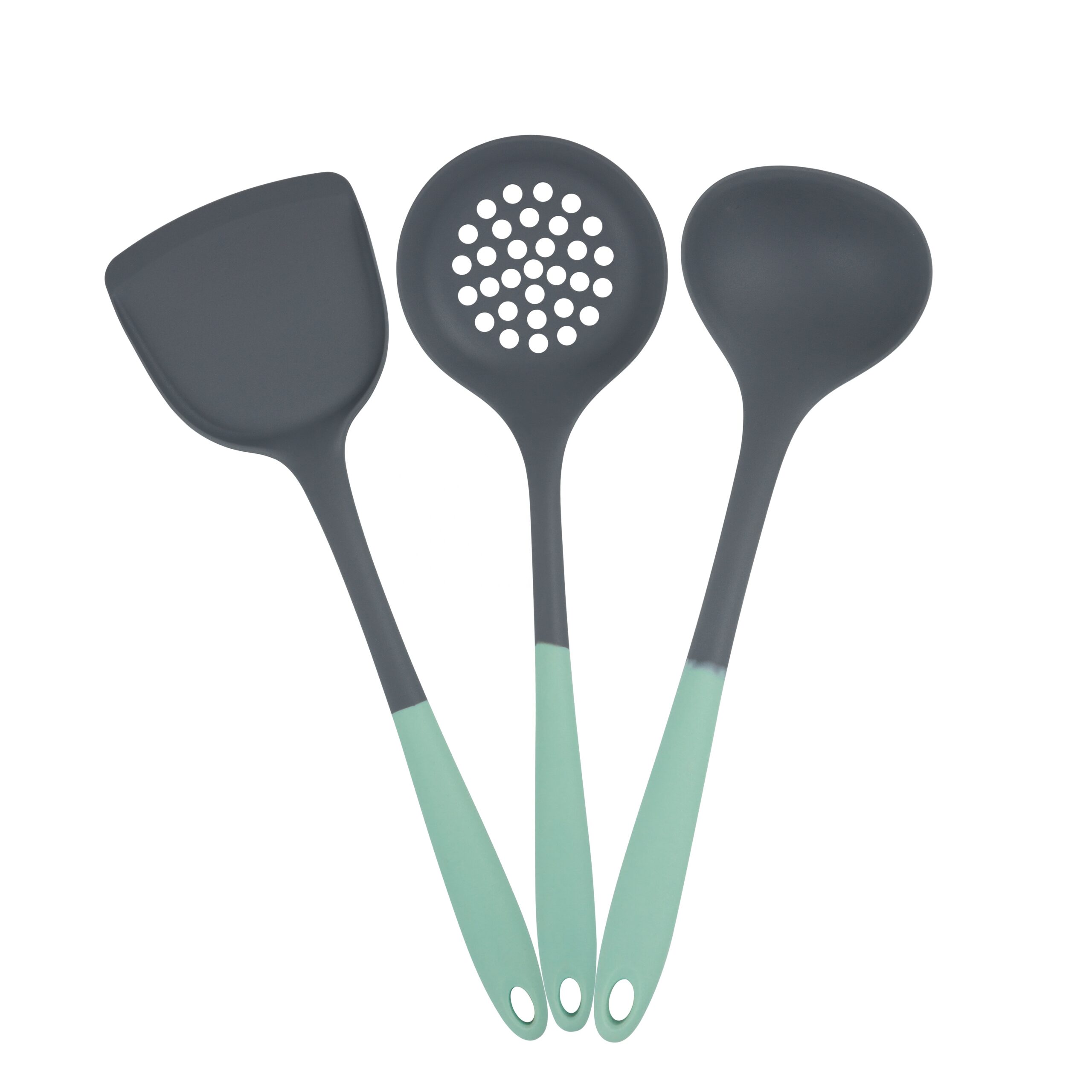 Two Tone Silicone Spoon & Turner Cooking Set