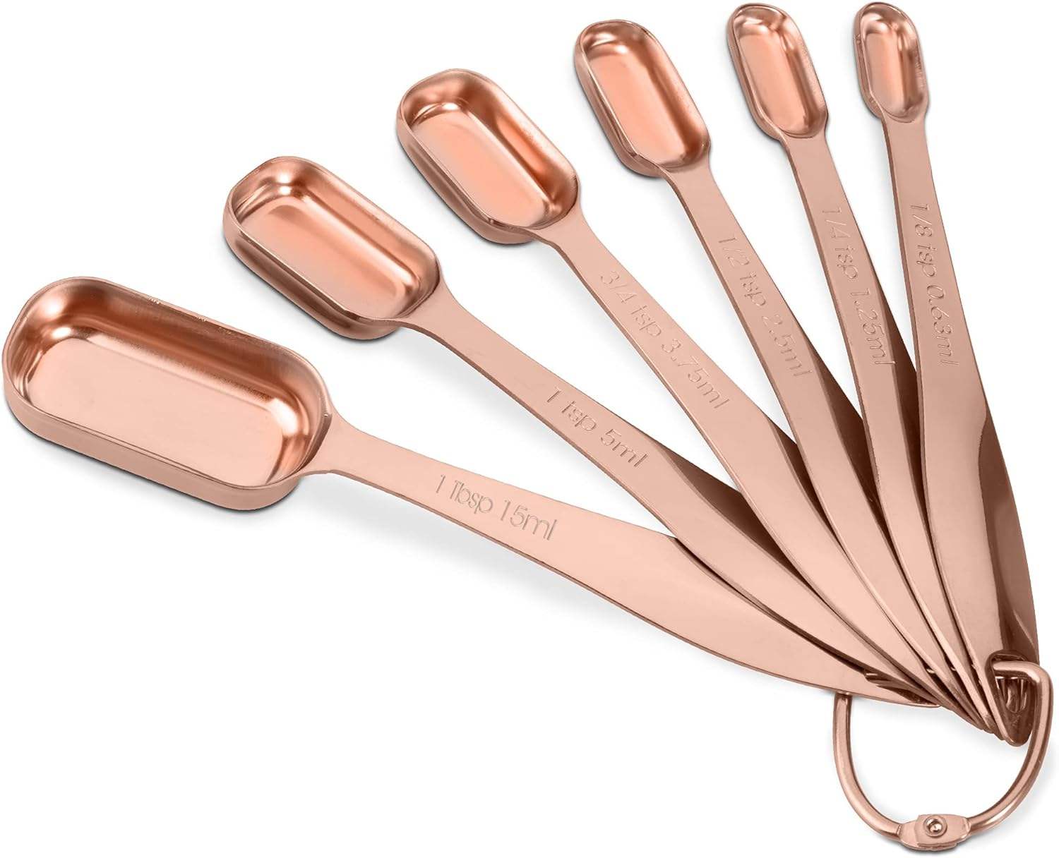 Rose Gold Square Measuring Spoon Set
