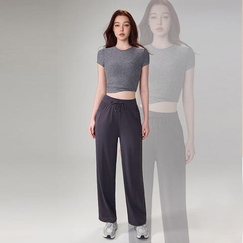 Drawstring Straight Pants
