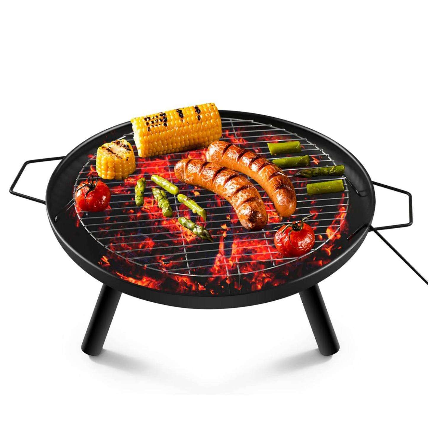 24" Tripod Fire Pit BBQ