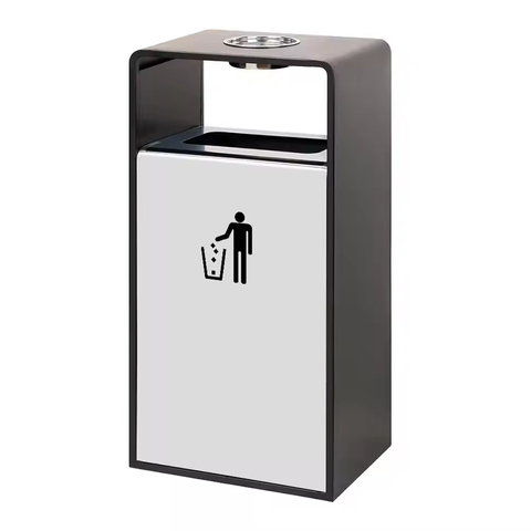 Outdoor Square Single Garbage Can