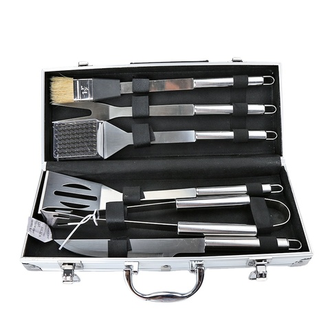 8pcs BBQ Tools in Aluminum Case