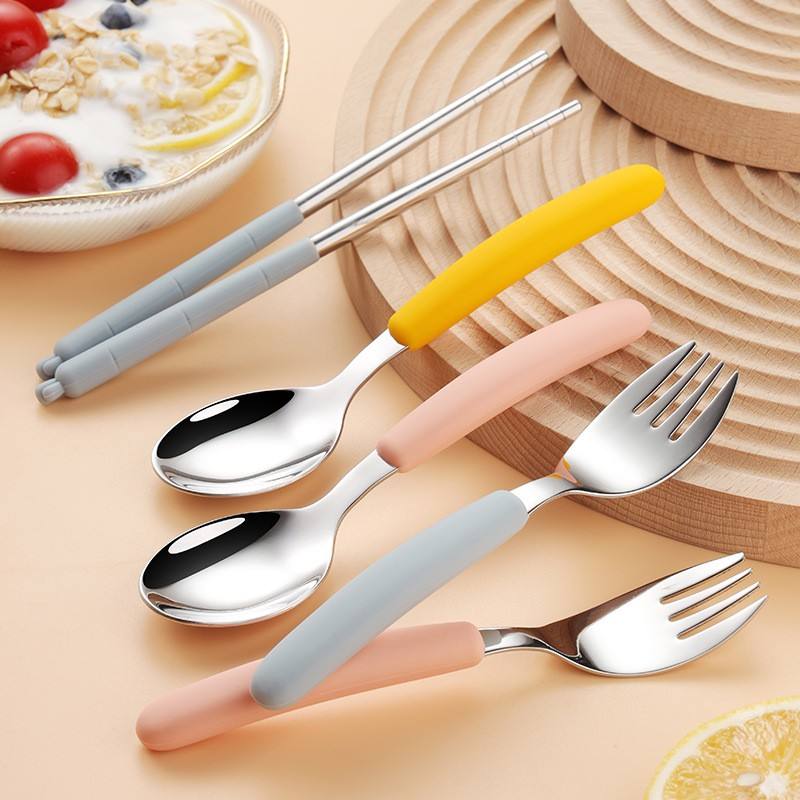 Portable Kids Chopsticks Fork Spoon