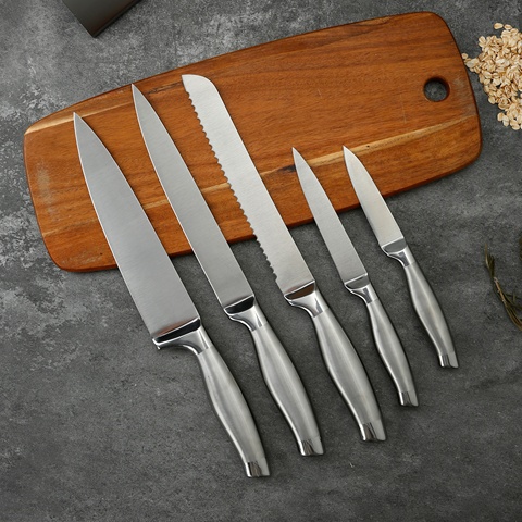 5pc Anti-Slip 3Cr13 Maker Stainless Steel Knife Set