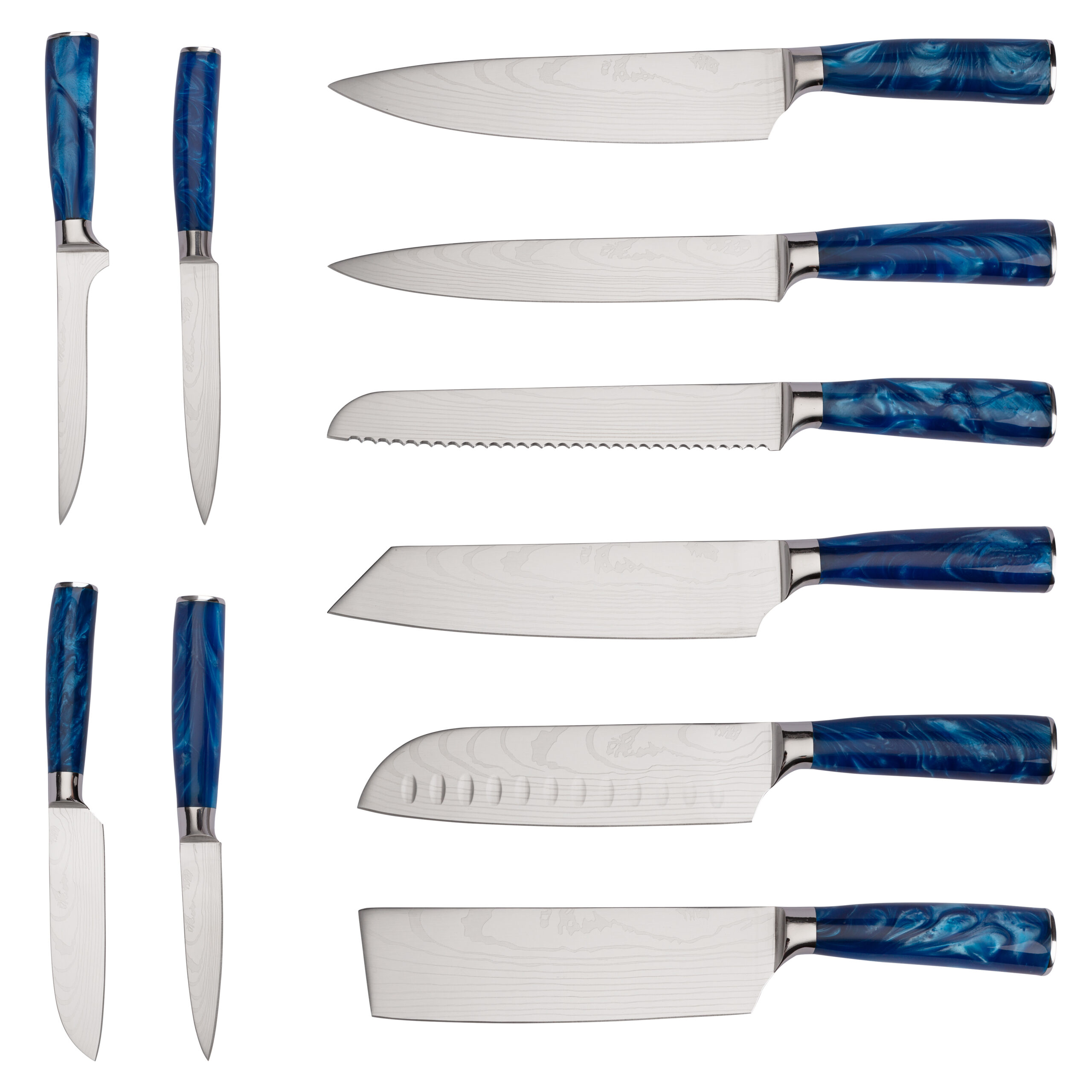 Damascus Stainless Steel 10pc Blade OEM Knife Set