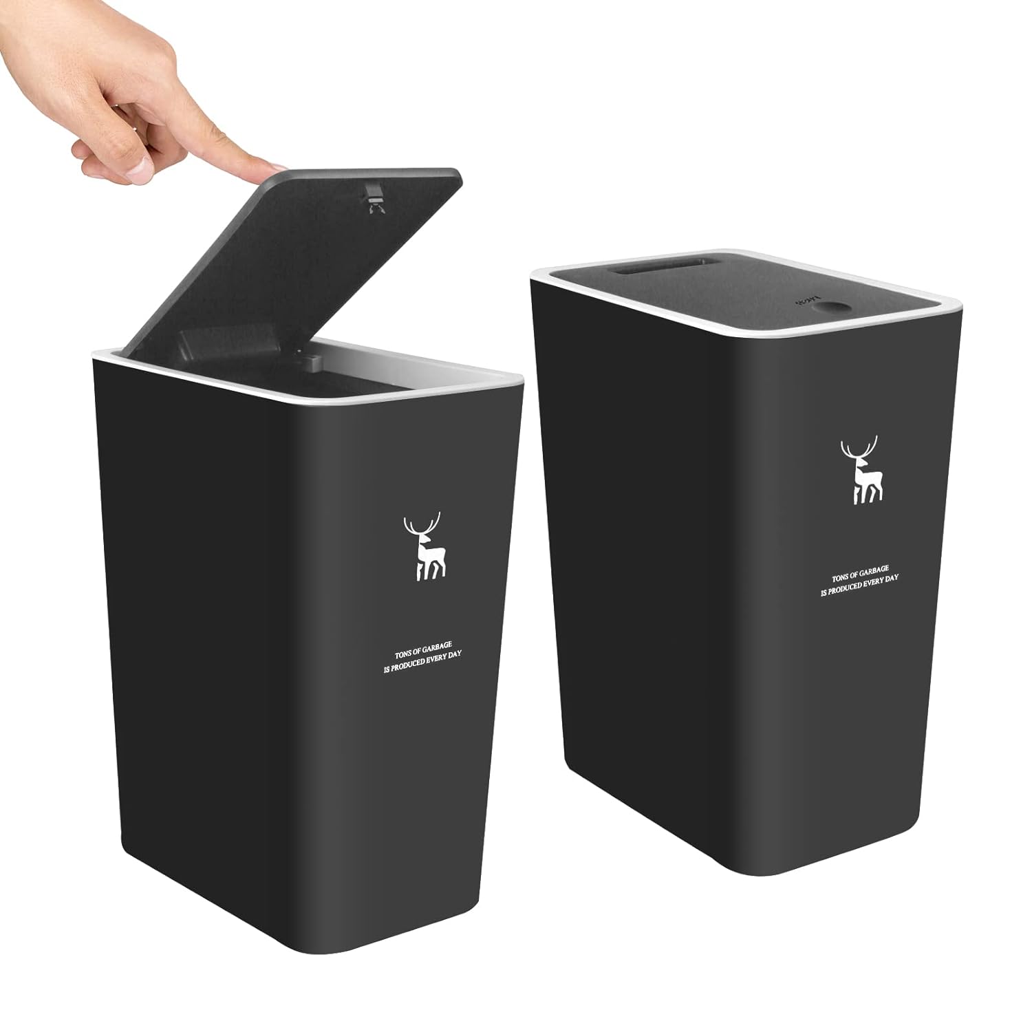 Push Mini Plastic Wastebasket