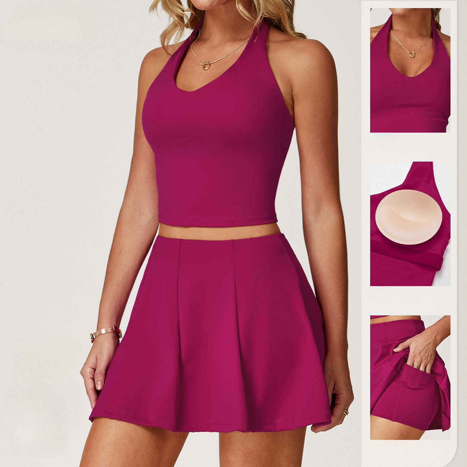 Plaid Yoga Two Piece