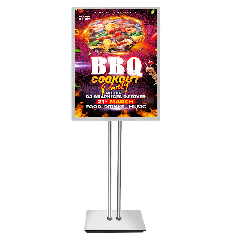 Floor LED Poster Stand Aluminum MUPi