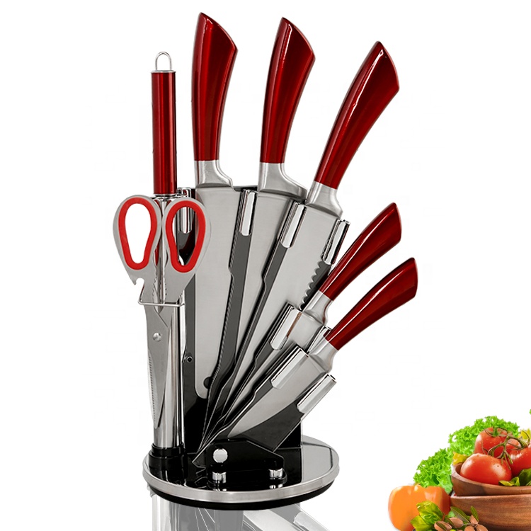Red Thread Butcher 8pc China Knife Set