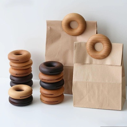 Reusable Wooden Doughnut Seal