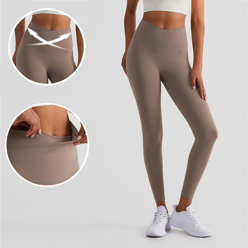 V Cross Tummy Control Leggings