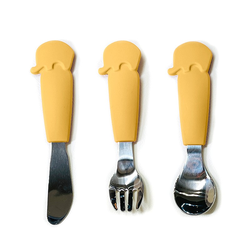 Silicone Cutlery Baby Spoon Fork