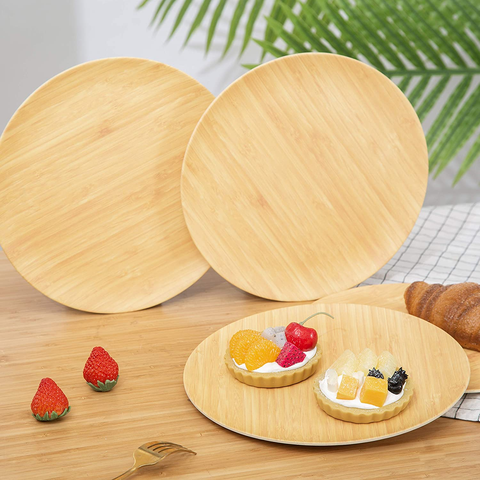 9" Bamboo Round Plate Single