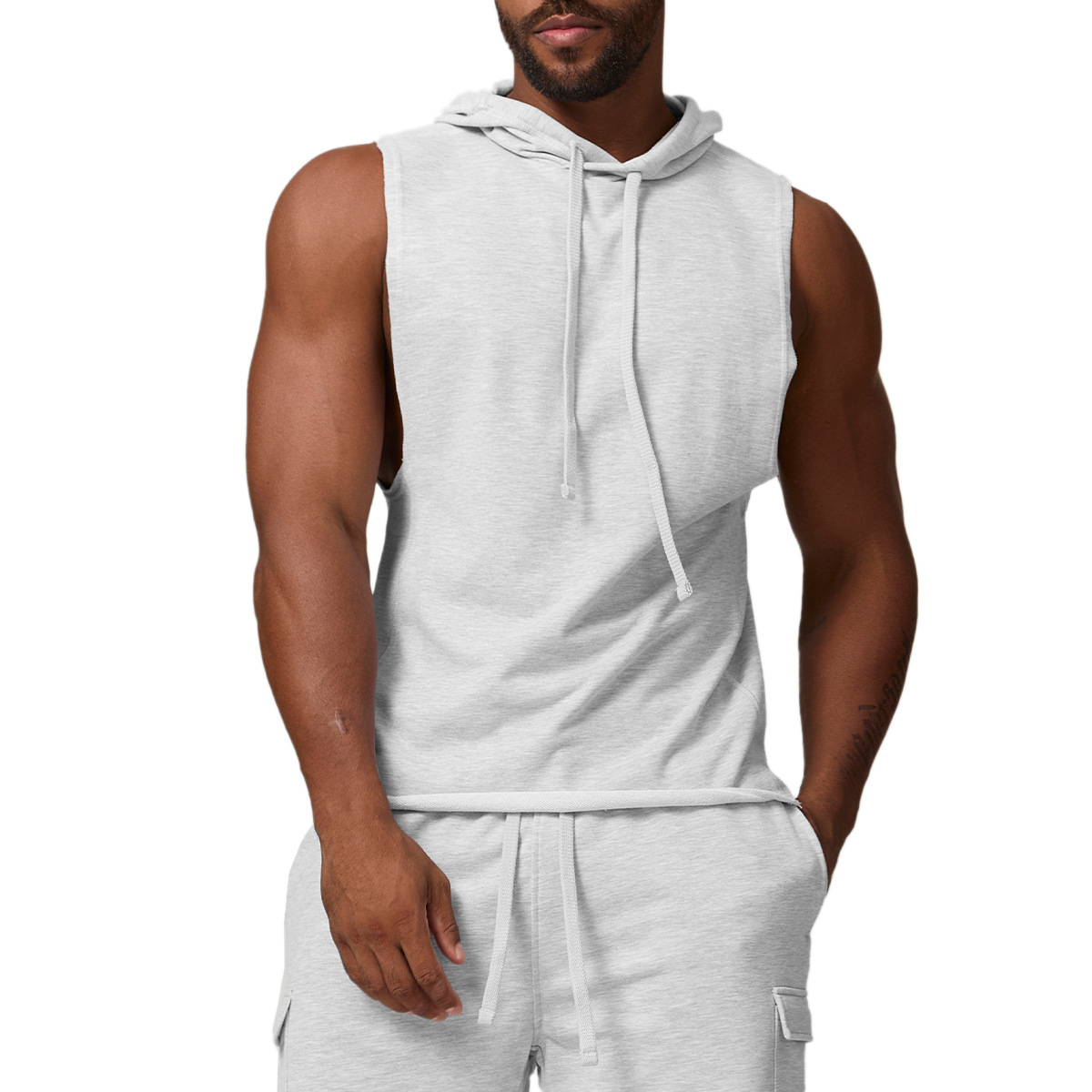 Cotton Polo Hooded Vest