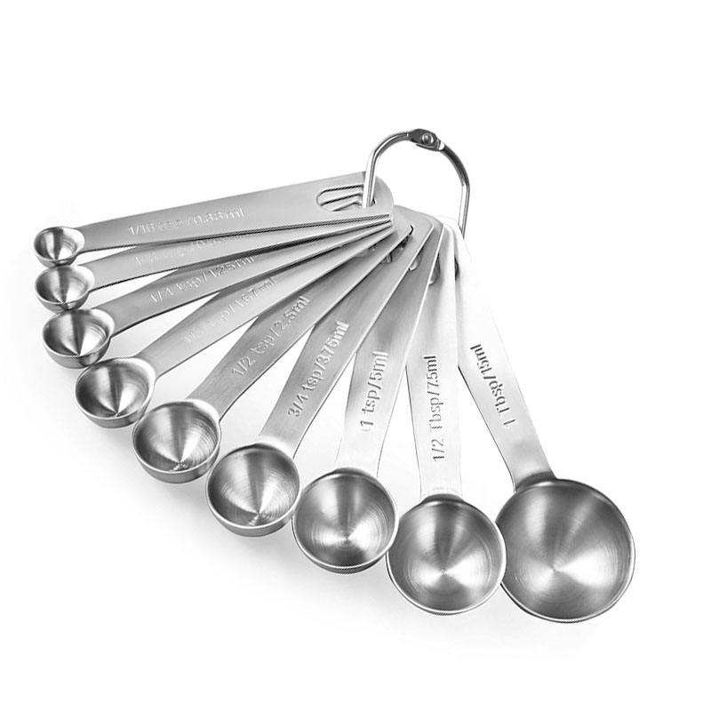 Stainless Steel Measuring Spoons 9pc