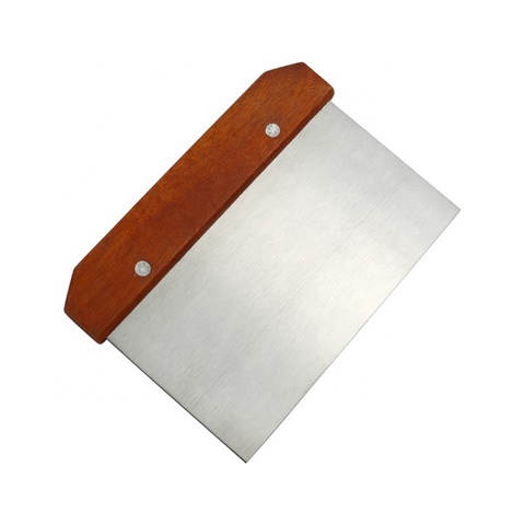 Steel Griddle Scraper Wood Handle