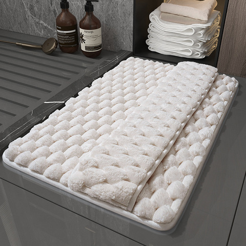 Thick Polyester Bath Mat Quick Dry