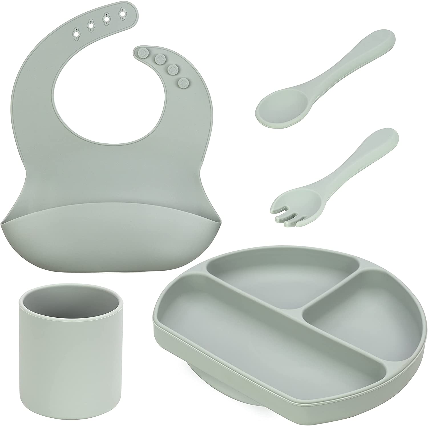 Divided Silicone Suction Kids Plate