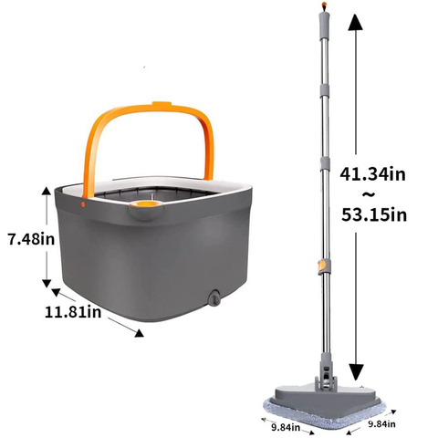 Telescopic 360 Degree  Magic Spin Mop & Bucket