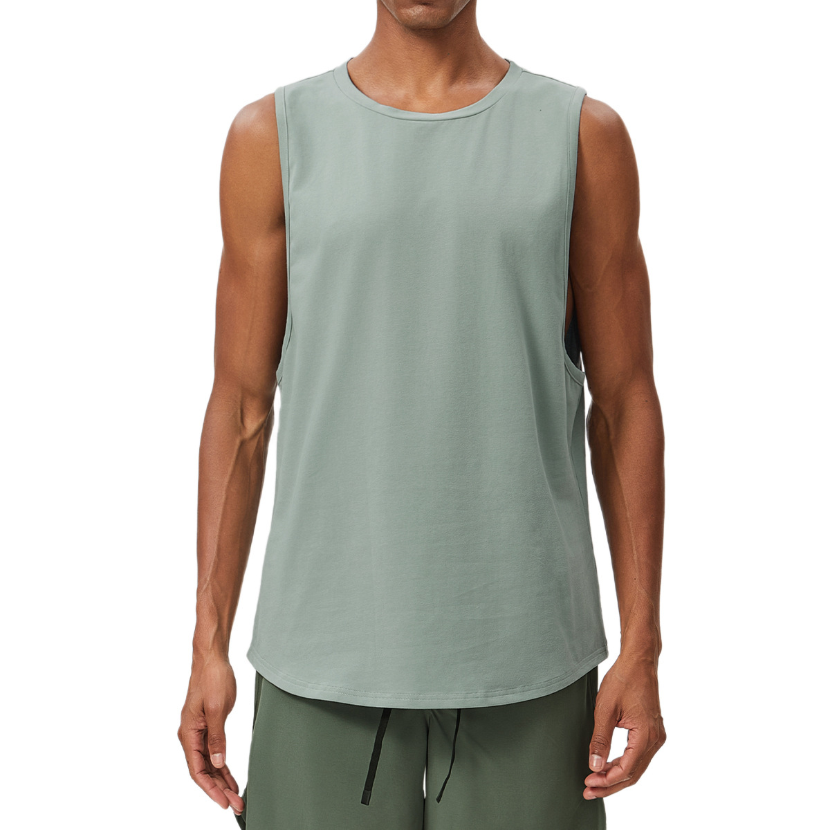 Men Plain Run Tank Tee