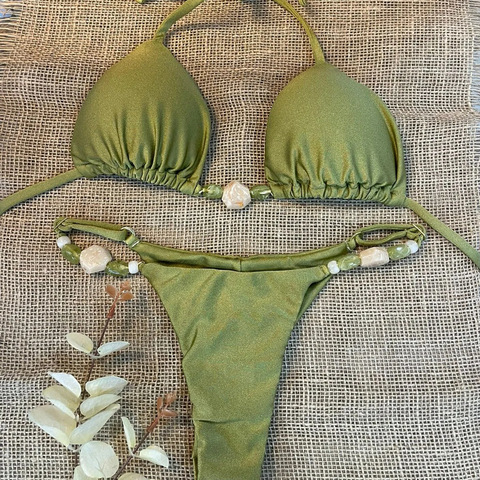 Halter Drawstring Bikini
