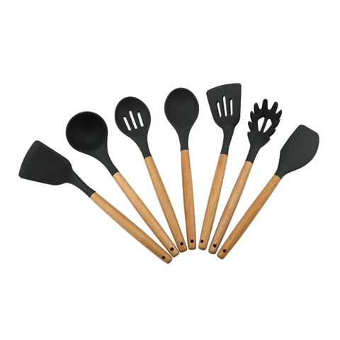 Wood-Handle Silicone Set