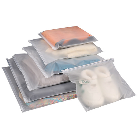Matte Clear Zip Clothing Bag