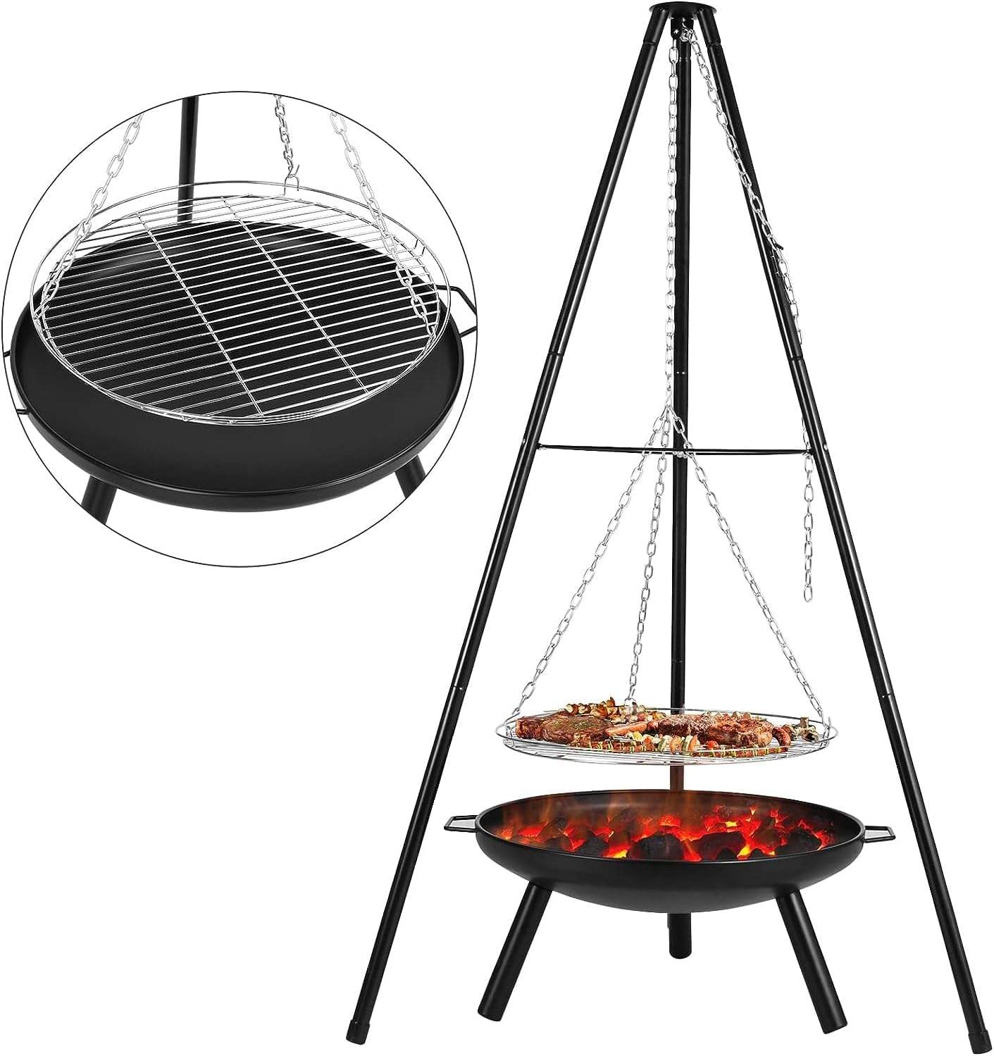 Tripod Swing Grill Campfire Stand