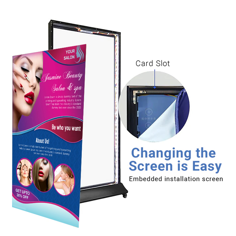 Mobile Double-Sided LED Floor Billboard