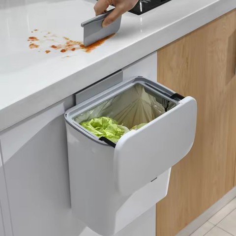 Wall Mount Kitchen Compost Garbage Can