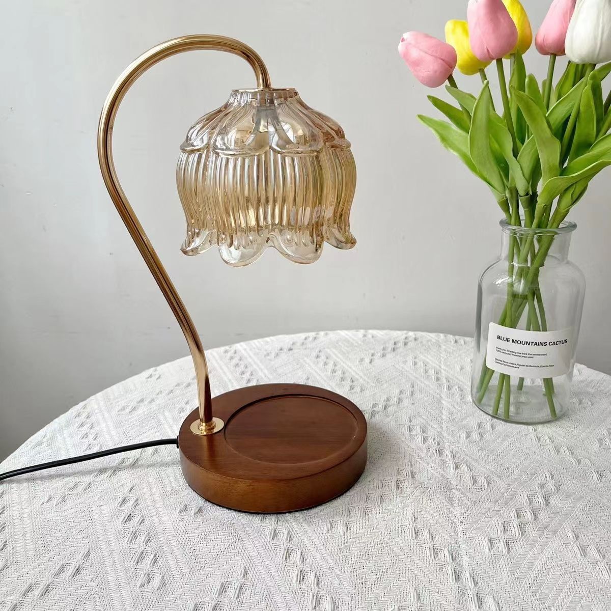Vintage Glass Timer Wax Warmer