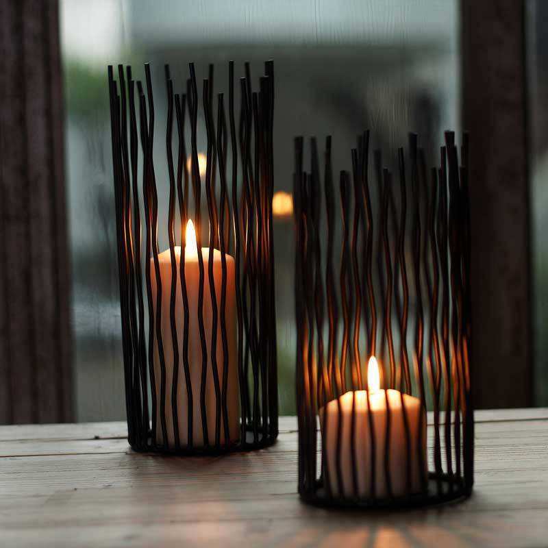 Nordic Tall Glass Candle Holder Vintage