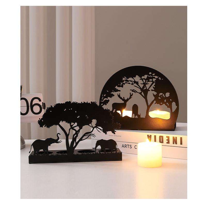 Creative Animal Metal Candle Holder Set