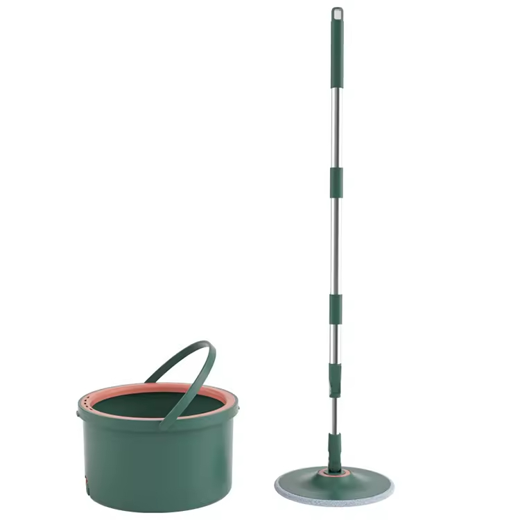 Color Micro Fabric Spin Mop & Bucket