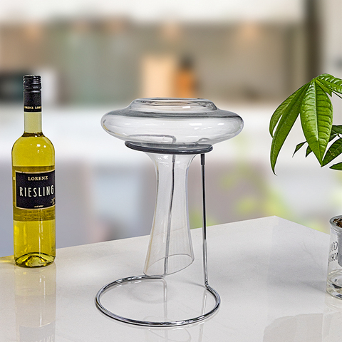 Stainless Steel Wine Decanter Stand Logo