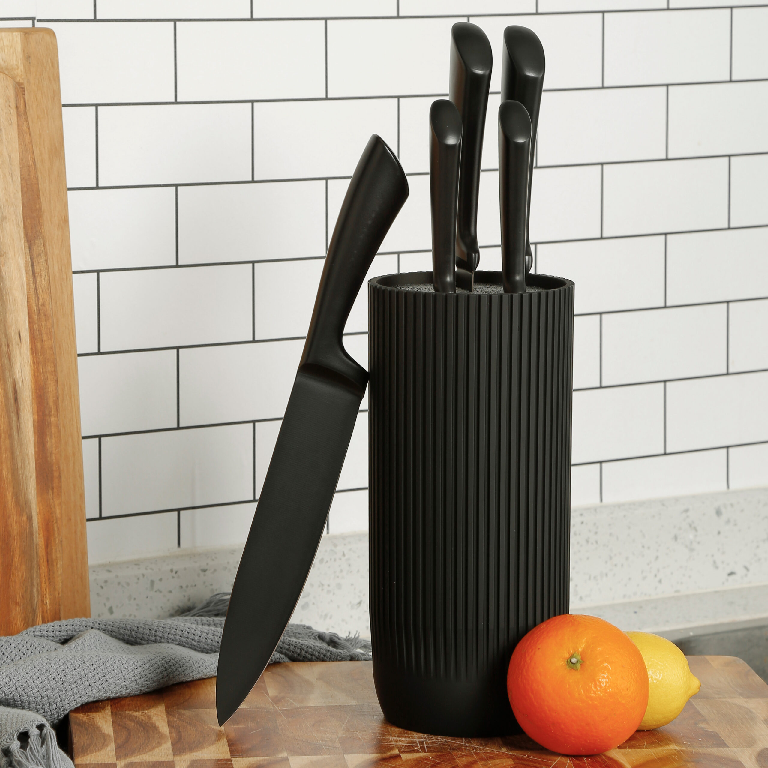 6pc Stainless Steel Knife Set with Stand