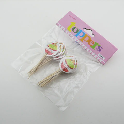 Decorative Cupcake Flag Toothpicks